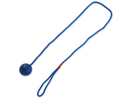 Dog Fantasy toy rubber ball with rope mix of colors 5x100cm