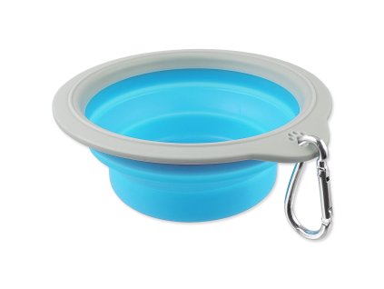 Dog Fantasy travel folding bowl blue 18x6.5cm