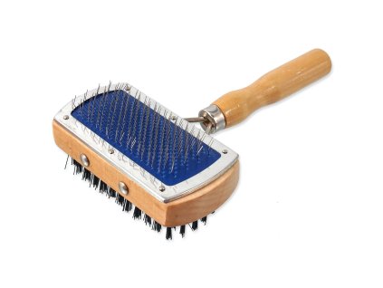 Dog Fantasy brush, wire/nylon, double-sided, square, 17cm