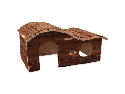 Small Animals Kaskada wooden house with bark 43x28x22cm