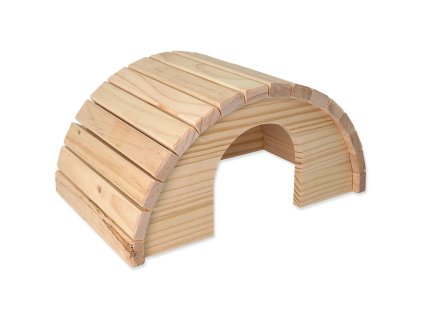 Kleintierhaus Halbkreis Holz 31x20x15,5cm