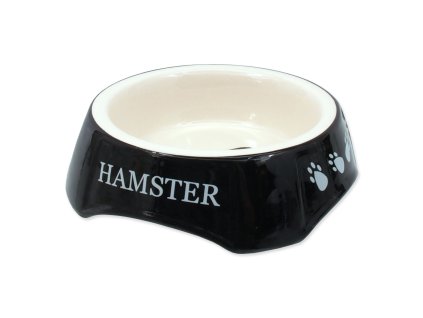 Bol Animale mici imprimeu Hamster negru 13x13x4cm