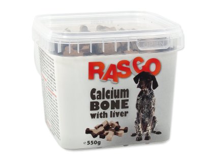 Pochúťka Rasco kosť kalciová s pečeňou 2,5 cm 550g