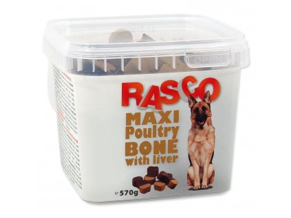 Pochoutka RASCO Dog kosti drůbeží s játry 570 g