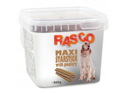 Pochoutka RASCO Dog hvězdy natural s drůbeží 700 g