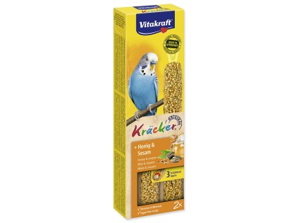 Tyčinky Vitakraft Kracker andulka, s medom a sezamom 2ks