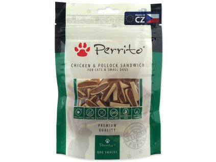 Perrito chicken and cod treat, sandwich 100g