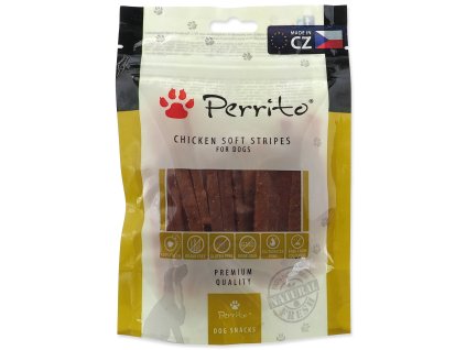 Pochúťka Perrito kura, mäkké plátky 100g