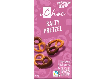 Bio vegan chocolate salty pretzel iChoc 80 g