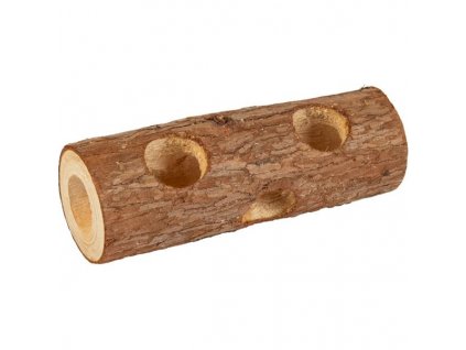 Natural wood rodent toy tunnel 3x19.5cm Flamingo