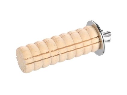 Wooden gnawing toy for attaching to a cage 7.5x2.5x2.5cm Flamingo