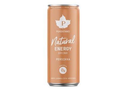 Natural Energy Drink 330ml peach (Energetický nápoj - broskev)