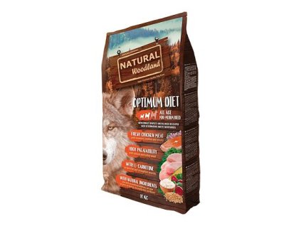 Natural Woodland Optimum Diet Mini, średnia/indyk,kurczak/10 kg