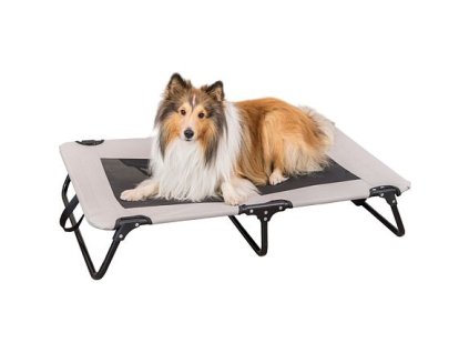 Lehátko se síťkou pro psy, černá/šedá (Velikost lehátka se síťkou 79 x 19 x 50 cm, do 15 kg)