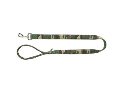 PREMIUM leash, neoprene padding, camouflage/forest