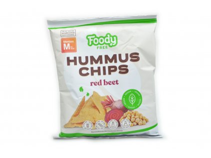 Hummusové chipsy s červenou řepou - Vegan - FoodyFree 50g