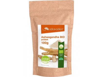 Ashwagandha BIO prášek 100g  + Při koupi 12 a více kusů 3% Sleva