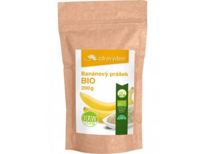 Banánový prášek BIO 200g  + Při koupi 12 a více kusů 3% Sleva