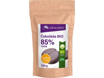 AKCE Čokoláda hořká BIO 85% 100g. Min. trvanl. 23.9.2024  + Při koupi 12 a více kusů 3% Sleva