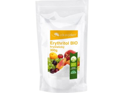 AKCE Erythritol BIO krystalický 300g Min. trvan. do 2.6.2024  + Při koupi 12 a více kusů 3% Sleva