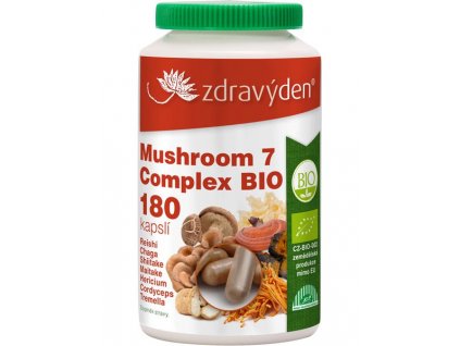 Mushroom 7 Complex BIO 180 kapslí  + Při koupi 12 a více kusů 3% Sleva