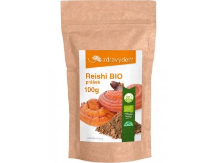 Reishi BIO prášek 100g  + Při koupi 12 a více kusů 3% Sleva