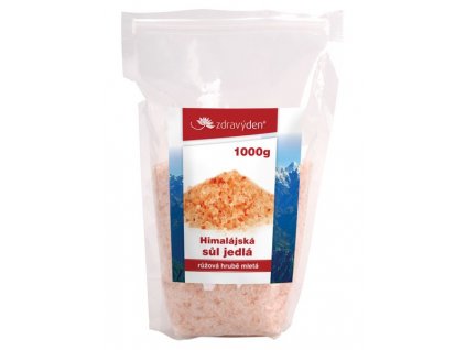 Sůl himalájská jedlá růžová HRUBĚ mletá 1000g  + Při koupi 12 a více kusů 3% Sleva