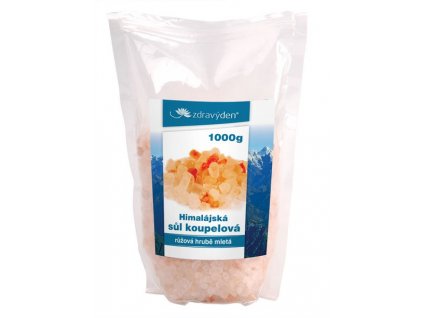 Sůl himalájská KOUPELOVÁ růžová hrubě mletá 1000g  + Při koupi 12 a více kusů 3% Sleva