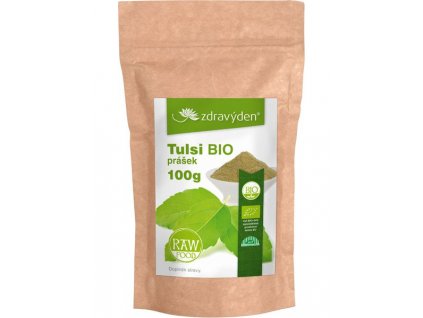 Tulsi BIO prášek 100g  + Při koupi 12 a více kusů 3% Sleva