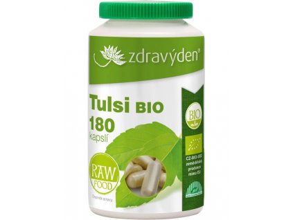 Tulsi BIO 180 kapslí  + Při koupi 12 a více kusů 3% Sleva