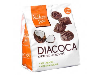 Sušenky Diacoca kakao-kokos 180g PLH