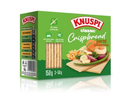 Plátek Crispbread jarní zelenina bezl. 150g KNUSPI