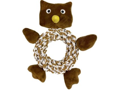 Jucărie de plus + frânghie Bufniță circulară Knottie HP 29cm