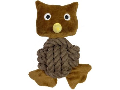 Jucărie de plus + frânghie Bufniță cu noduri HP 23cm