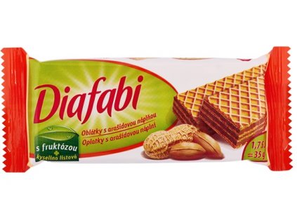 Diafabi oplatka s arašídovou náplní slazená fruktózou 35 g Tatry Line