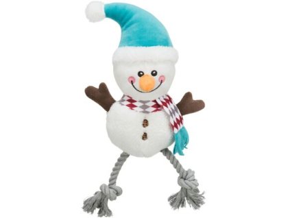 Xmas SNOWMAN, snehuliak so zvukom, plyš/bavlna, 41 cm