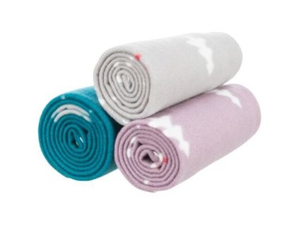 Vianočná deka NIVIA 100 x70 cm, fleece, šedá/berry/petrolejová
