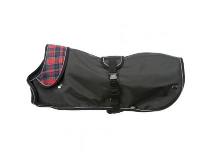 HERMY 2-in-1 Mantel, Dackelschnitt, schwarz/rot