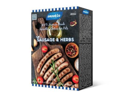 SMOOKIES Premium SUSAGE - kolbászos keksz 100% humán minőségű, 200g