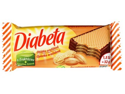 Oplatka Diabeta arašídová polomáč. 32g PLH