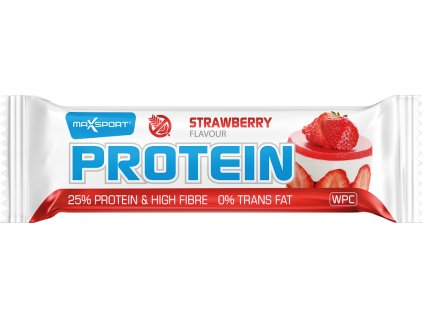 Protein bar strawberry without sugar 50g MAXSPORT