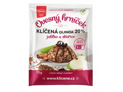 Egy csésze zab. kulccsal. quinoa, alma. és hamarosan. vezeték nélküli 70g SEMIX