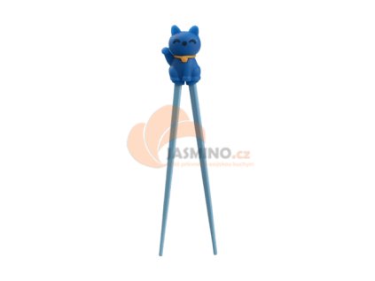 TOKYO DESIGN Dětské hůlky kočka štěstí modré 22cm