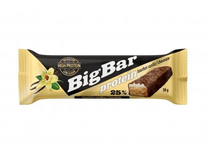 Tyčinka proteinová - bourbon vanilla - příchuť vanilková s krémem v čokoládě - Big Bar 38g