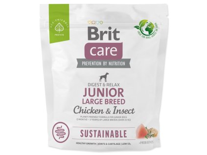 Feed Brit Care Dog Sustainable Junior Large Breed Chicken & Insect 1kg