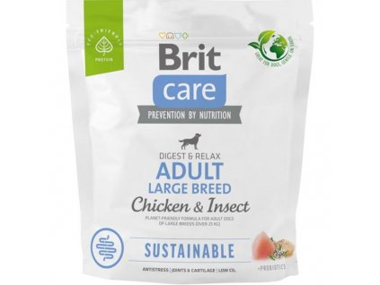 Brit Care Dog Sustainable Adult Large Breed Chicken+Insect 1 kg