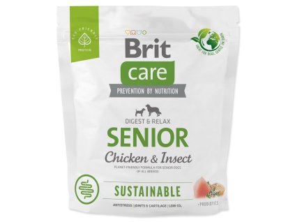 Feed Brit Care Dog Sustainable Senior Chicken & Insect 1kg