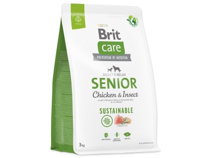 Feed Brit Care Dog Sustainable Senior Chicken & Insect 3kg