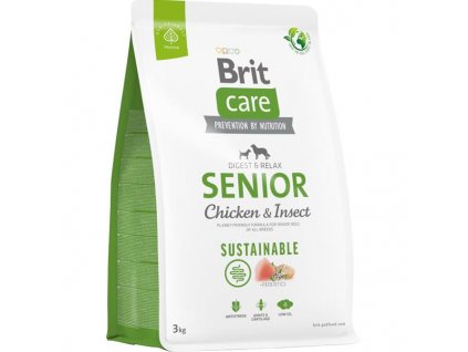 Brit Care Dog Sustainable Senior Chicken+Insect 3 kg