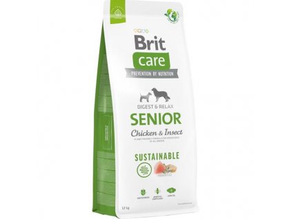 Brit Care Dog Sustainable Senior Chicken+Insect 12 kg
